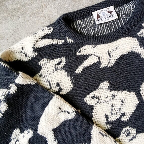 Vintage Koala Novelty Wool Knit Sweater - Made in Australia - Picture 3 of 5